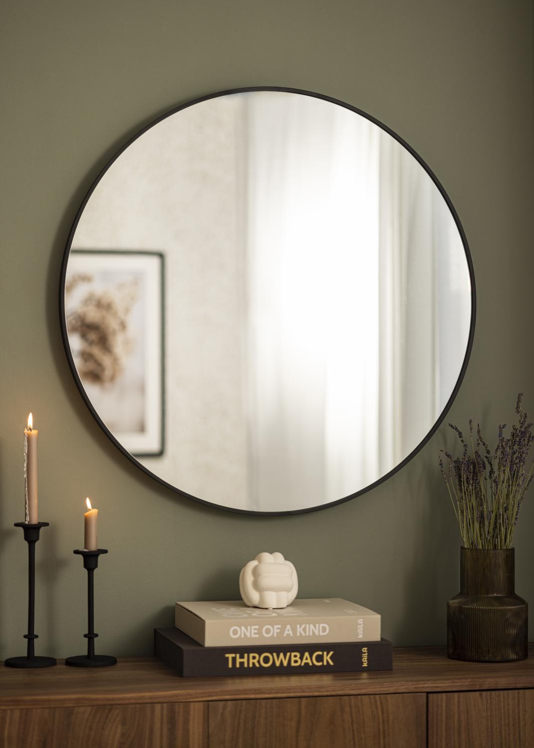 Product Image for KAILA Rund Spegel Edge Black 80 cm Ø