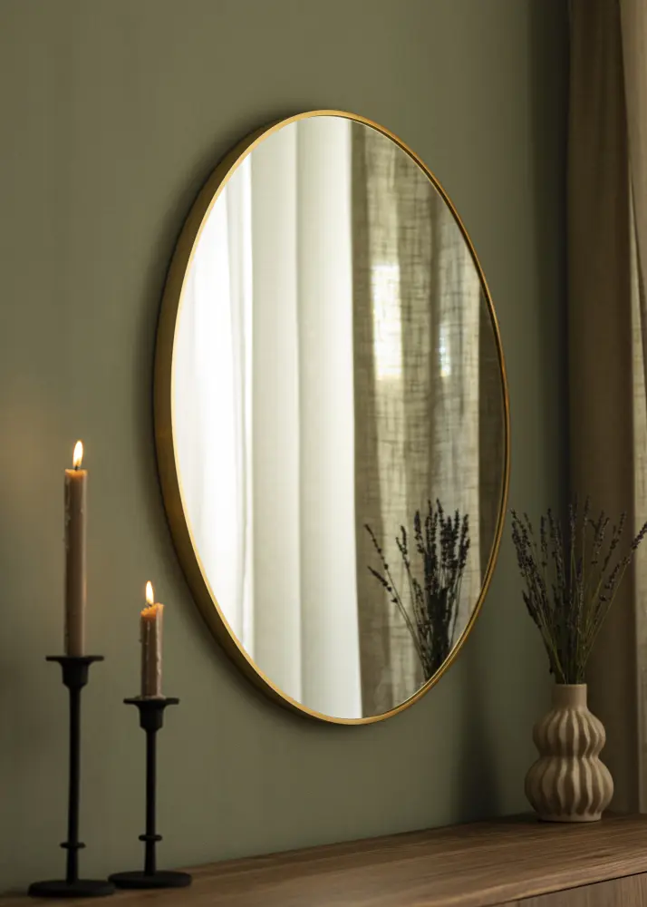 Spegel Modern Guld 80 cm Ø