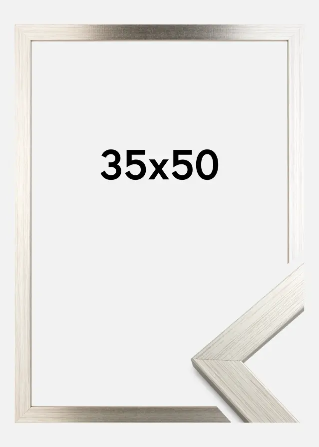 Ram Silver Wood Akrylglas 35x50 cm