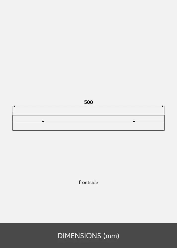 Tavelhylla Vit 50 cm
