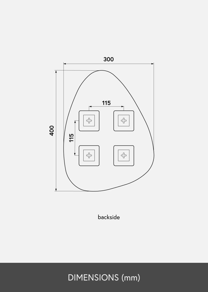 KAILA Spegel Shape I Rose Gold 30x40 cm