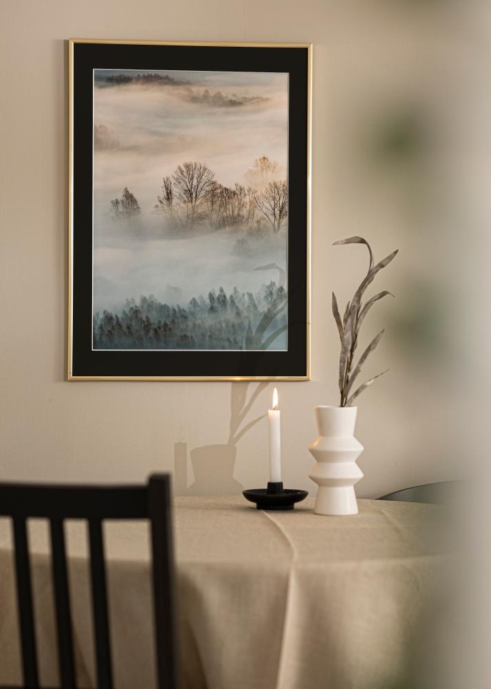 Ram New Lifestyle Guld 70x100 cm - Passepartout Svart 24x36 inches