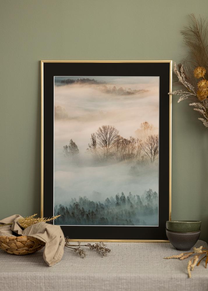 Ram New Lifestyle Guld 70x100 cm - Passepartout Svart 24x36 inches