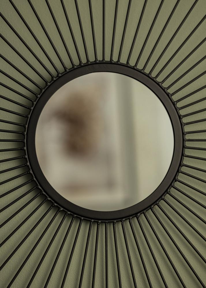 KAILA Rund Spegel Lines - Svart 60 cm Ø