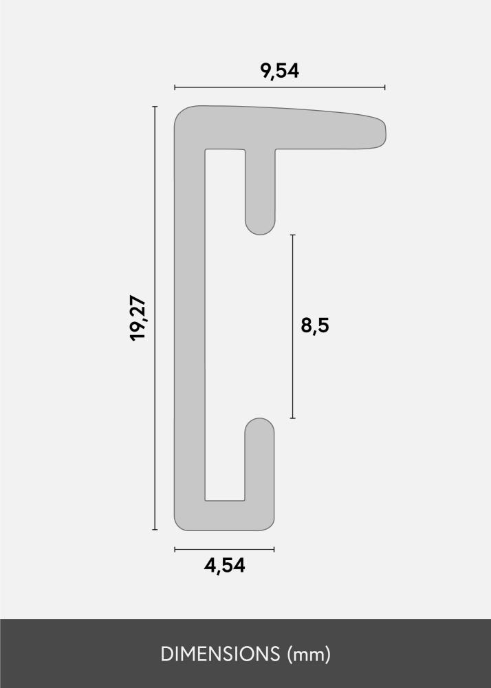 Ram Neptune Akrylglas White Oak 50x70 cm