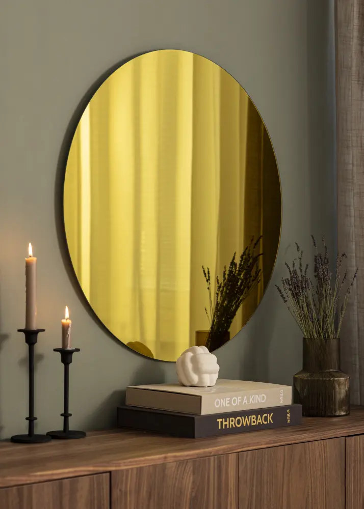 Spegel Rich Yellow 80 cm Ø