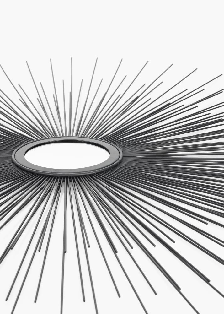 KAILA Rund Spegel Sunrays - Svart 80 cm Ø