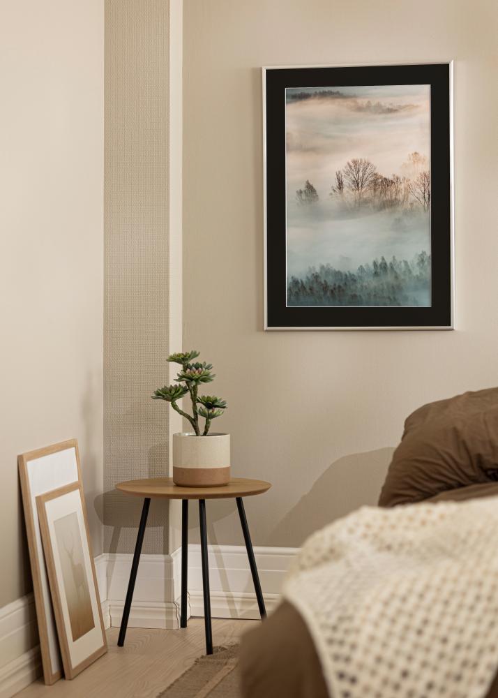 Ram New Lifestyle Silver 30x40 cm - Passepartout Svart 18x27 cm