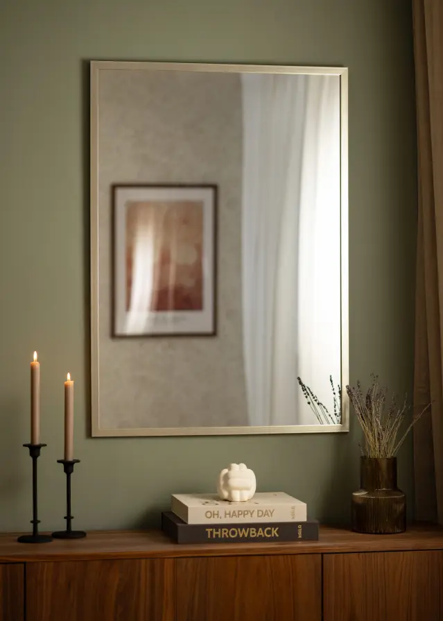 Spegel Silver Wood 73x103 cm