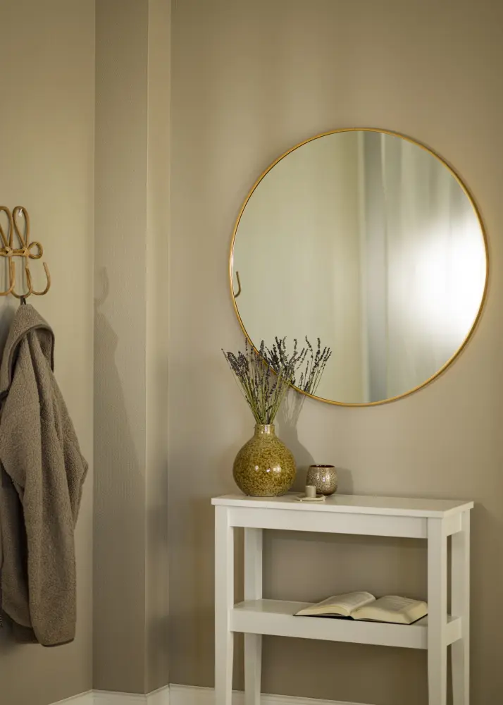 Spegel Modern Guld 80 cm Ø