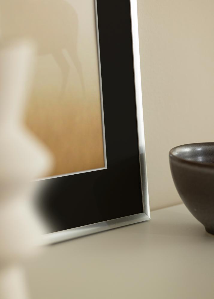 Ram New Lifestyle Silver 30x40 cm - Passepartout Svart 18x27 cm