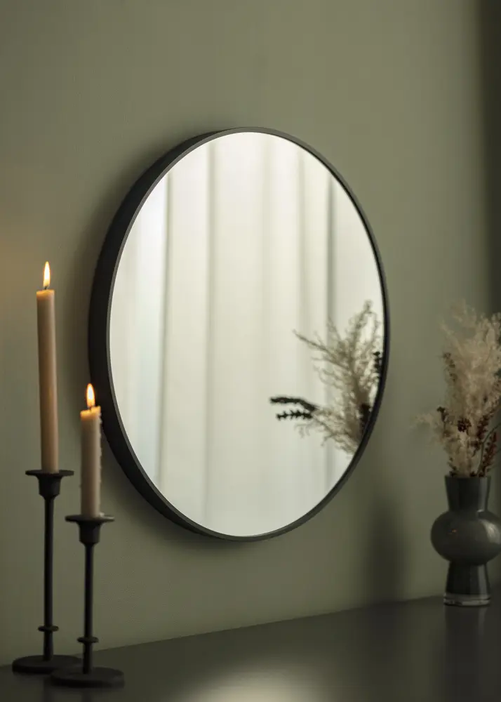 KAILA Rund Spegel Edge Black 60 cm Ø