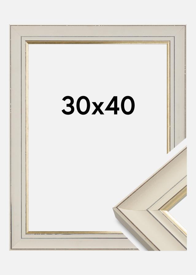 Ram Sally Vit 30x40 cm