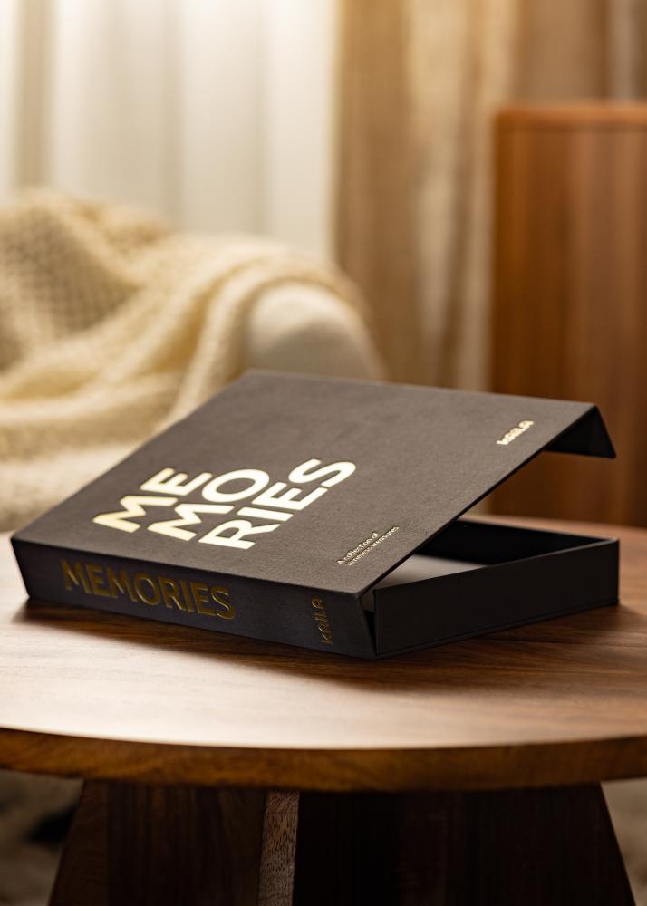 KAILA MEMORIES Black - Coffee Table Photo Album (60 Svarta Sidor / 30 Blad)