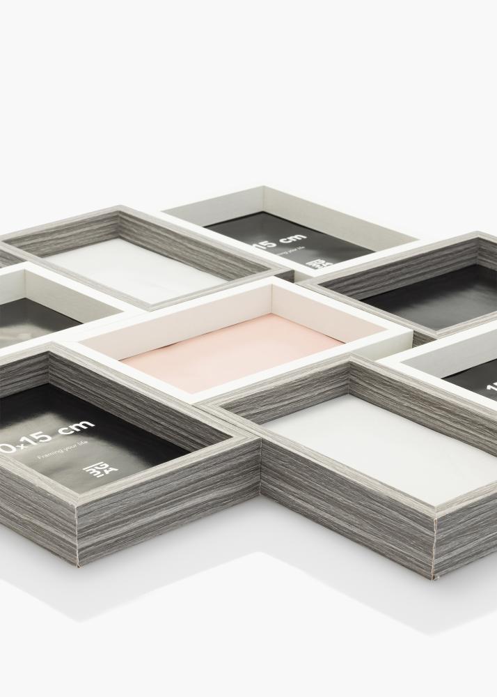 Modern Living Collageram Vit/Grå - 8 bilder