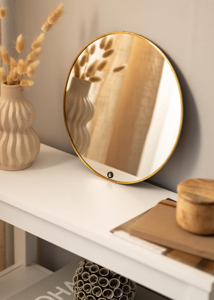 Spegel House Doctor The Loop Mässing 32 cm Ø