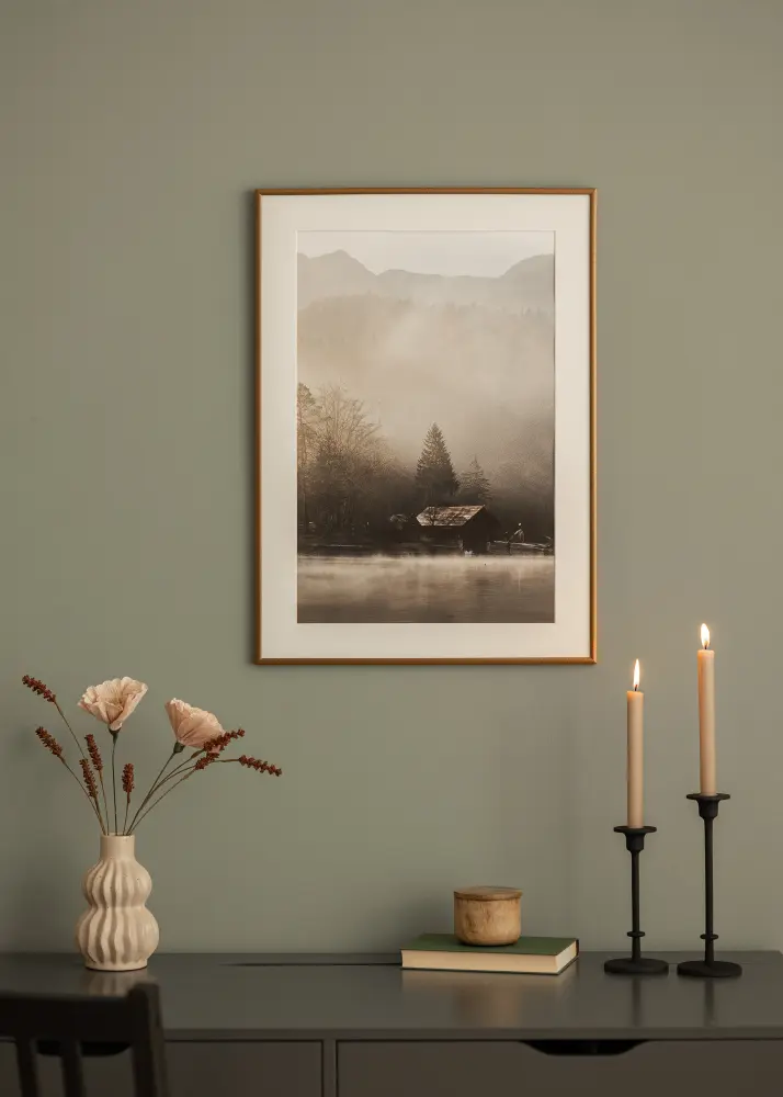 Ram New Lifestyle Brons 70x100 cm - Passepartout Vit 59,4x84 cm (A1)