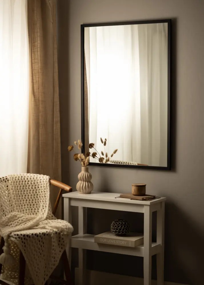 Spegel Black Wood 73x103 cm