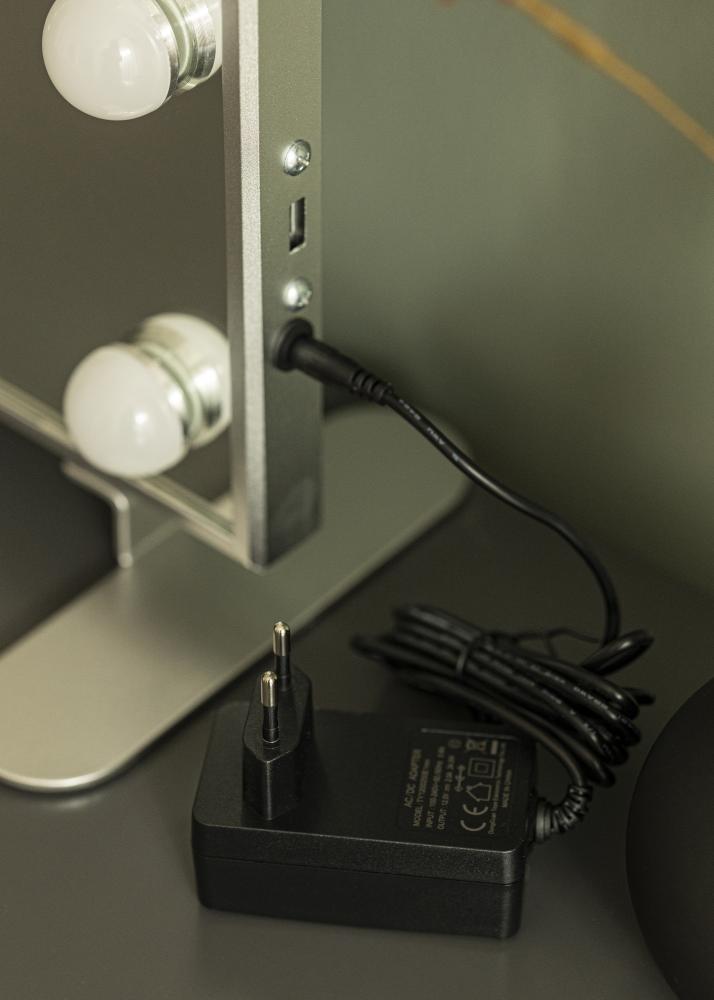 KAILA Sminkspegel Hollywood 14 Silver 60x50 cm