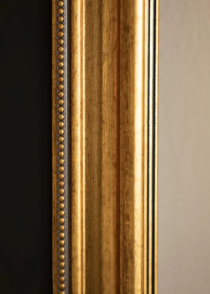 Ram Rokoko Guld 30x40 cm - Passepartout Svart 21x29,7 cm (A4)