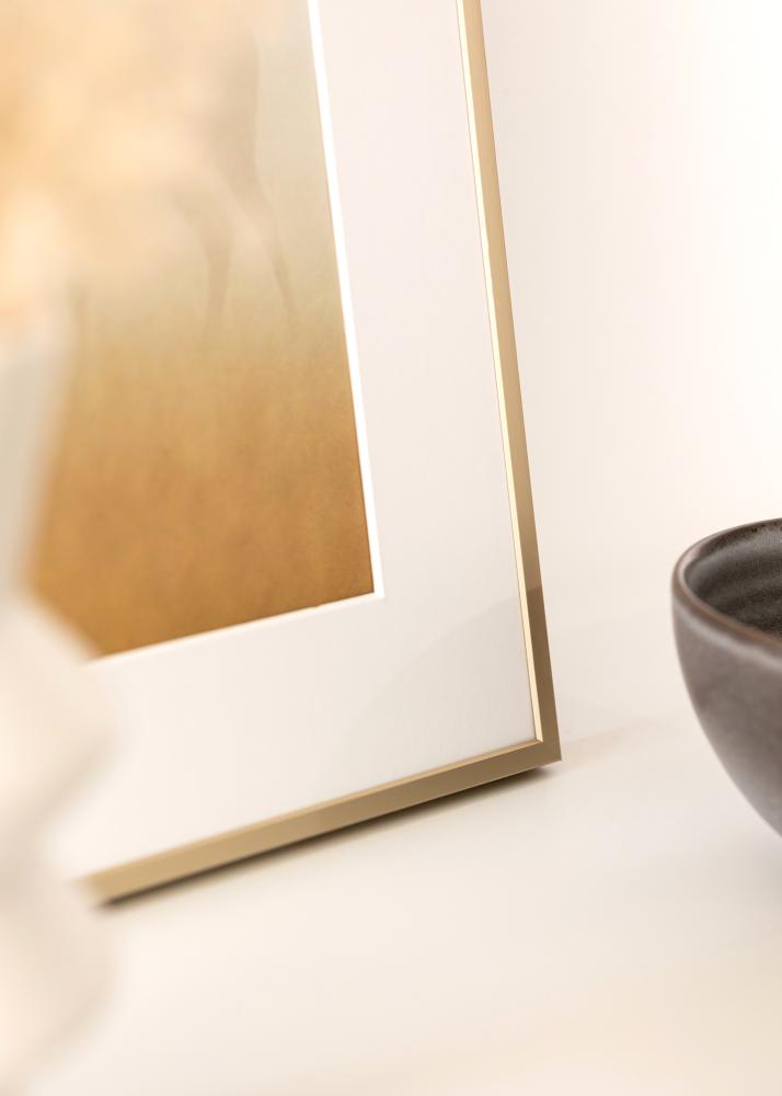 Aluminiumram Akrylglas Mässing 42x59,4 cm (A2)