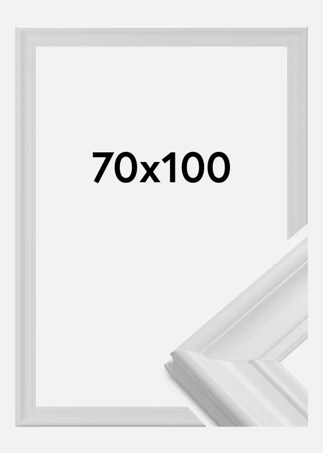 Ram Mora Premium Akrylglas Vit 70x100 cm