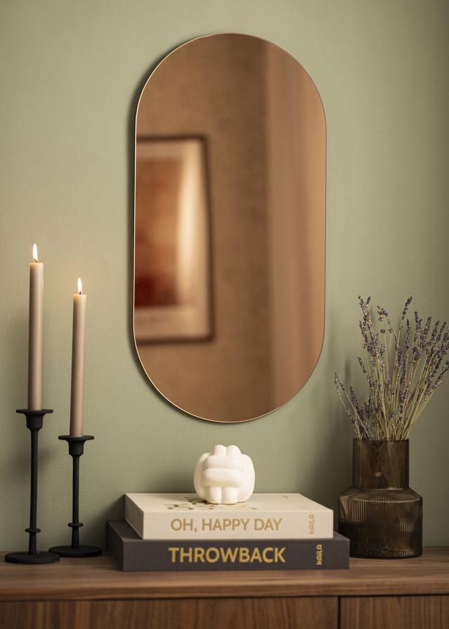 KAILA Spegel Oval Rose Gold 35x70 cm