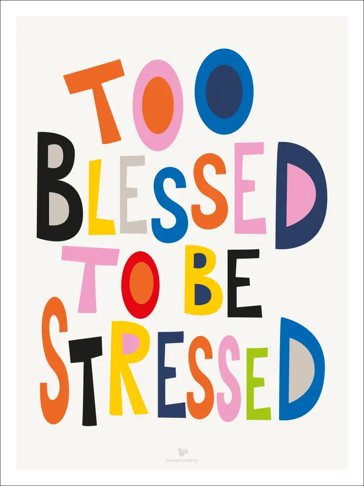 Blessed - white Poster