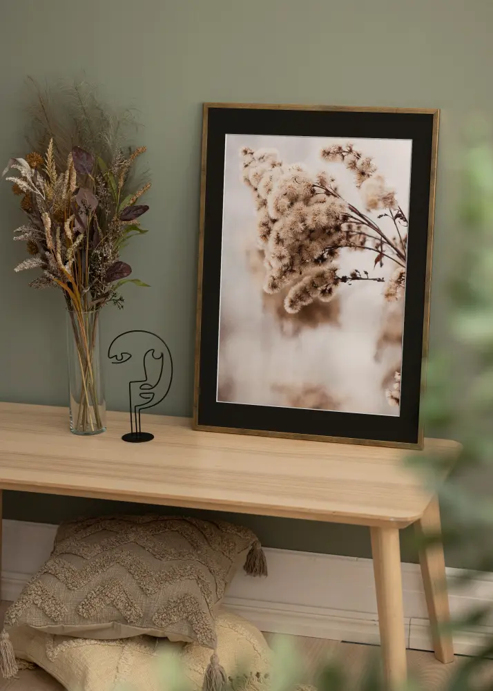 Ram Galant Guld 30x40 cm - Passepartout Svart 21x29,7 cm (A4)