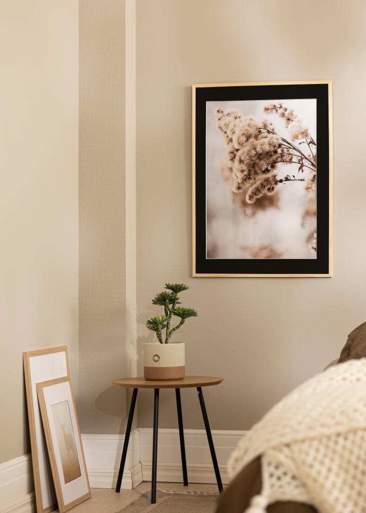 Ram Galant Furu 40x50 cm - Passepartout Svart 12x16 inches