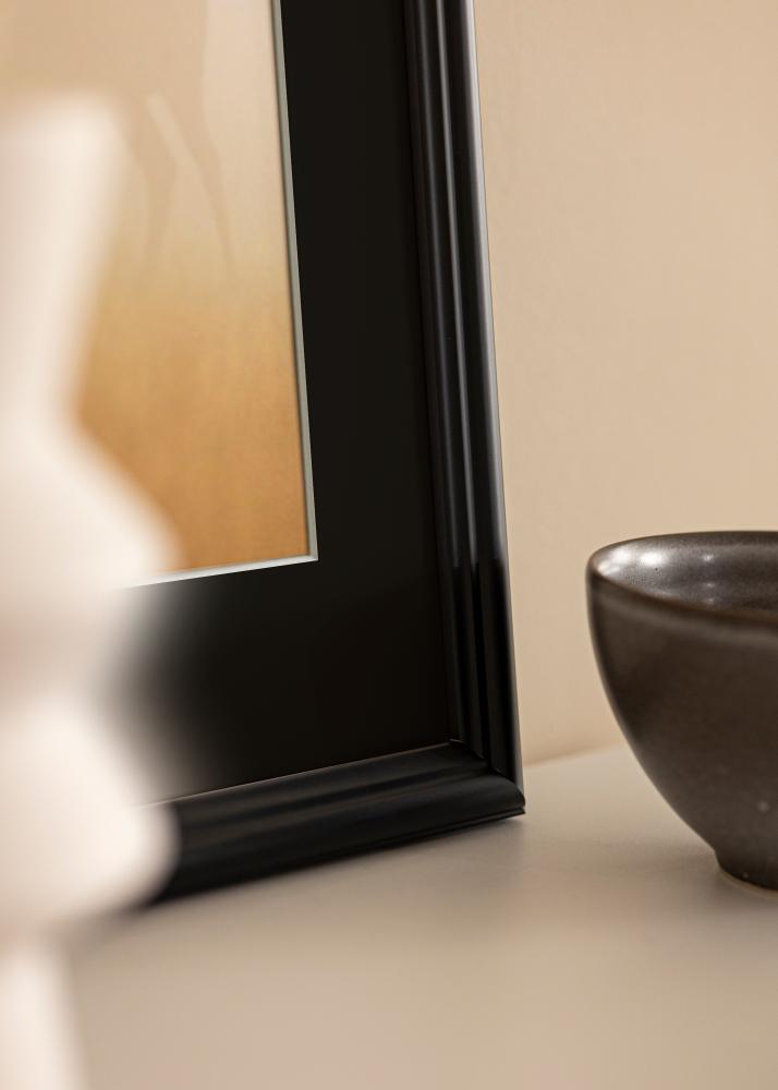 Ram Siljan Svart 60x60 cm - Passepartout Svart 50x50 cm