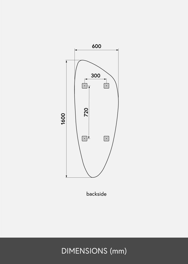 KAILA Spegel Slim 60x160 cm