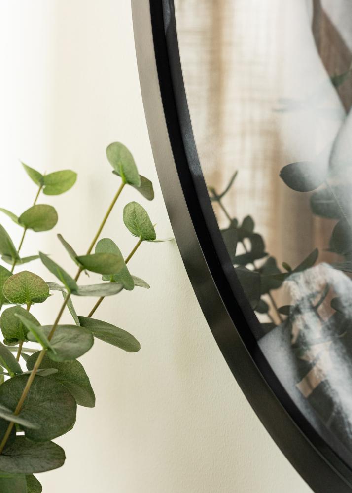 Rund Ram Akrylglas Svart 70 cm Ø