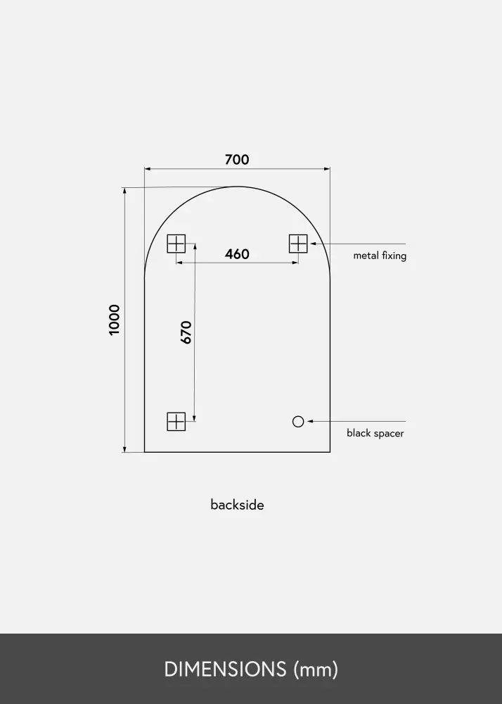 KAILA Spegel Cut Oval 70x100 cm