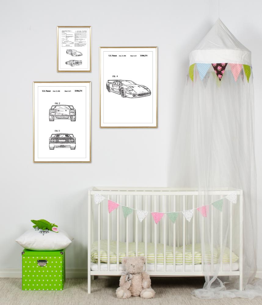 Patentritning - Ferrari F40 I Poster