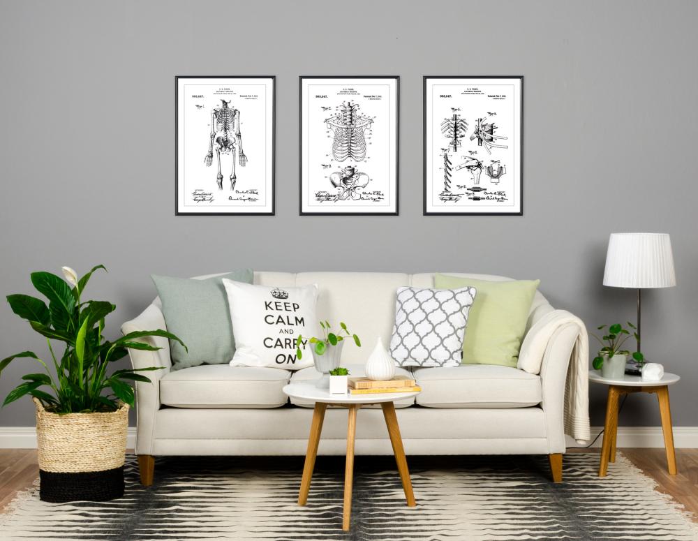 Patentritning - Anatomiskt Skelett III Poster