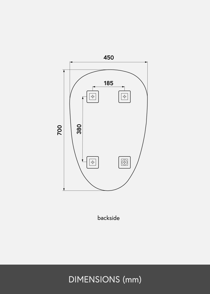 KAILA Spegel Shape II Rose Gold 45x70 cm