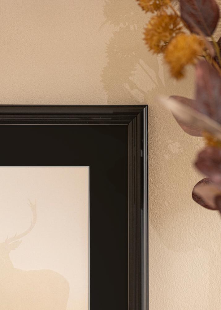 Ram Siljan Svart 60x60 cm - Passepartout Svart 50x50 cm