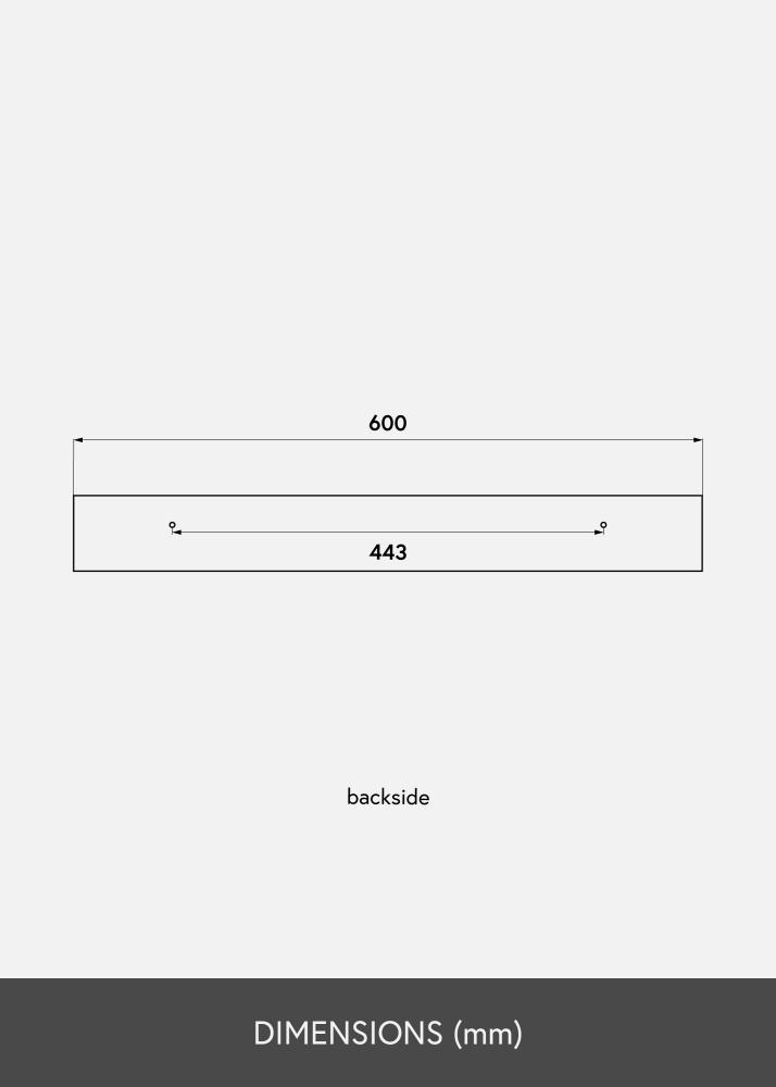 KAILA Tavelhylla Svart 60 cm