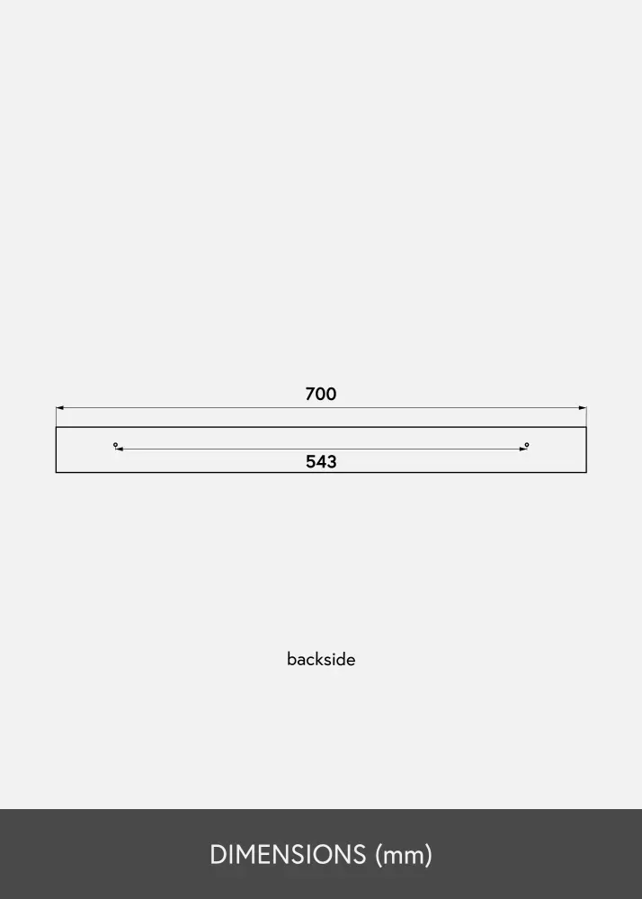 KAILA Tavelhylla Svart 70 cm