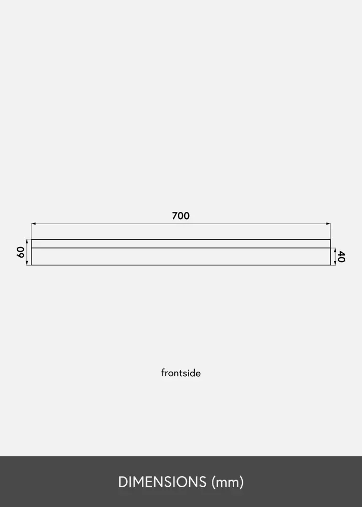 KAILA Tavelhylla Svart 70 cm