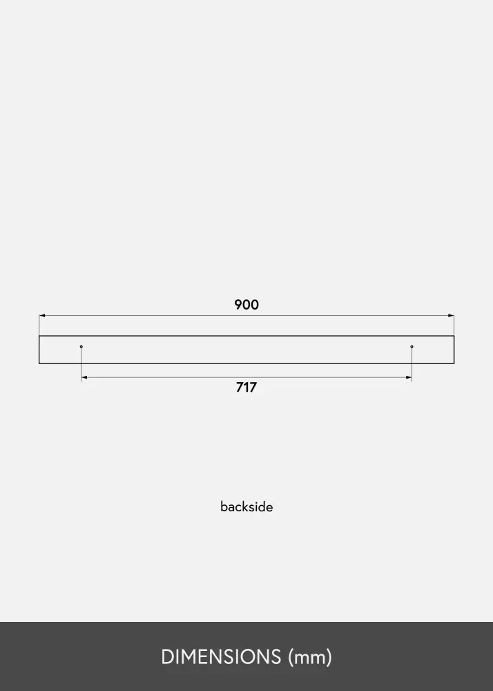 KAILA Tavelhylla Svart 90 cm