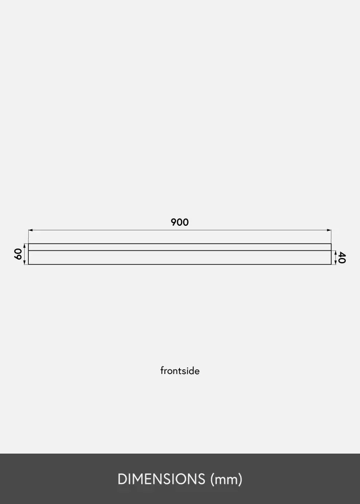 KAILA Tavelhylla Svart 90 cm
