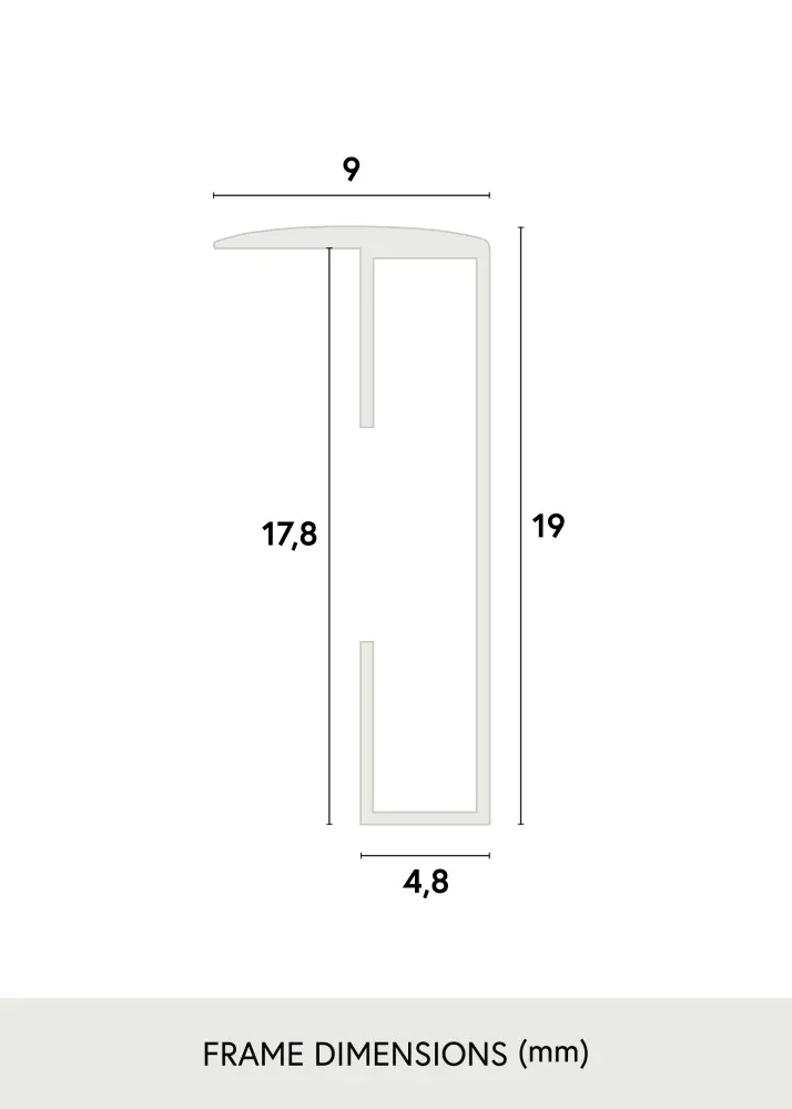 Ram Aluminium Akrylglas Svart 70x100 cm