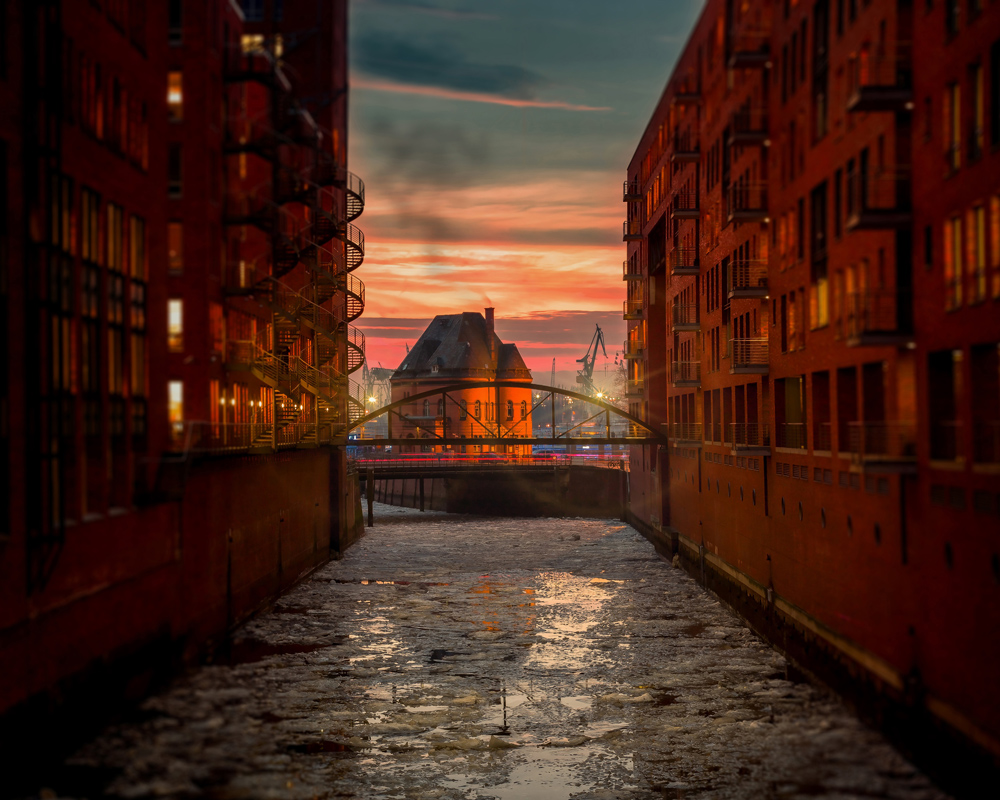 Stad i vatten Poster