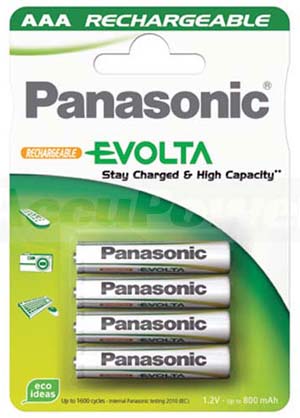 Batteri Panasonic Akku Micro 800 mAh AAA 4-p
