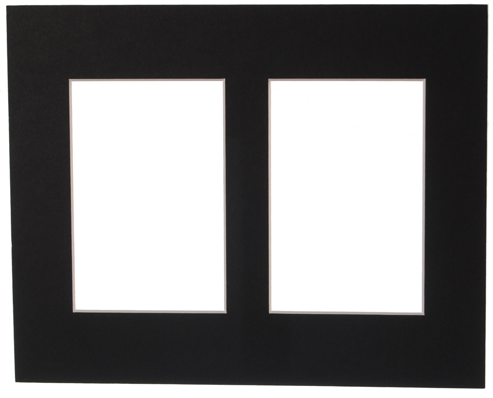 Passepartout Svart Collage 2 Bilder x30 Cm 10x15 Bga
