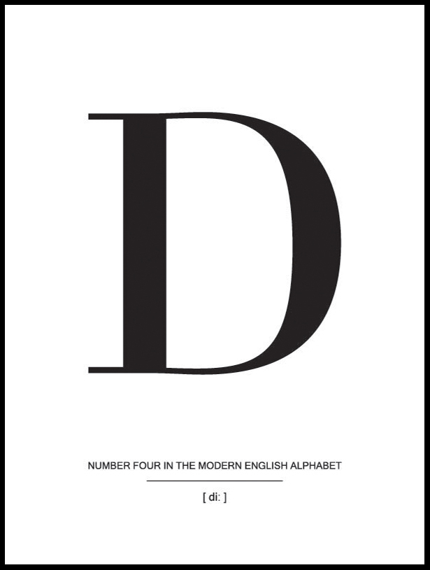 Product Image for Letter D Poster (30x40 cm)