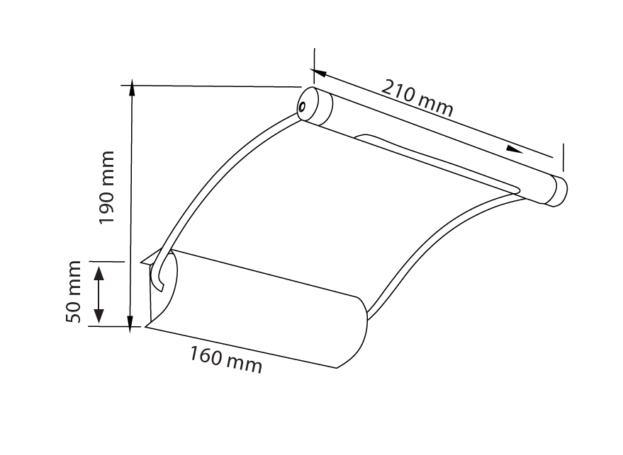 Tommy batteridriven LED 21 cm för rambredd 30-50 cm tavelbelysning - Silver